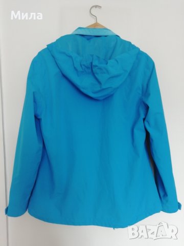 Петролено синьо софтшел яке с качулка размер M , снимка 3 - Якета - 40630929