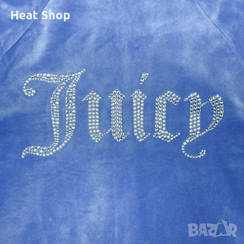 Дамски суичър Juicy Couture Petite Velvet Zip Up Hoodie, снимка 4 - Суичъри - 53438301