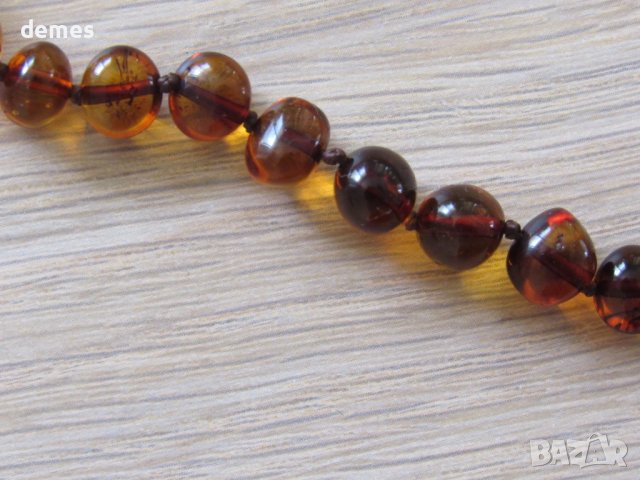 Колие-кръг от първокласен балтийски кехлибар, снимка 6 - Колиета, медальони, синджири - 41353644