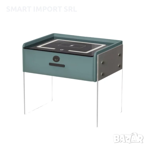 Интелигентно нощно шкафче Smart Heater, безжично зареждане, Led осветление, зелен