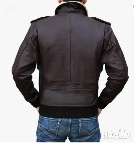 Mото яке бомбър естествена кожа, снимка 2 - Якета - 47550794