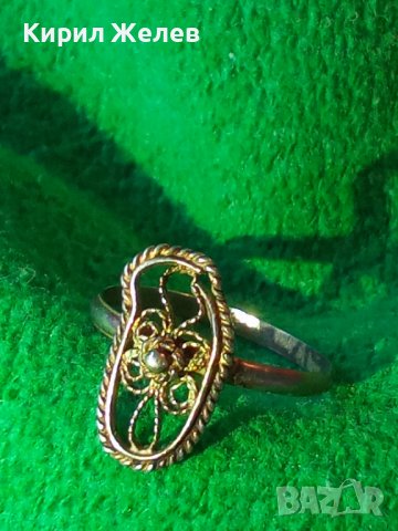 СТАР СРЕБЪРЕН ФИЛИГРАНЕН ПРЪСТЕН РЪЧНА ИЗРАБОТКА 22322, снимка 3 - Антикварни и старинни предмети - 32971570