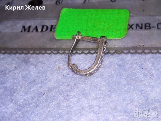 СКЪПОЦЕННА АНГЛИЙСКА СРЕБЪРНА ВИНТИДЖ - АРТ ОБЕЦА СРЕБРО 925 с ЮВЕЛИРНО ФАСЕТИРАНИ ЦИРКОНИ 38243, снимка 5 - Обеци - 40940754