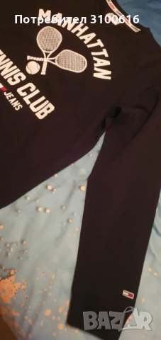 Ватирана мъжка блуза Tommy Hilfiger 100% оригинална, снимка 2 - Блузи - 52654825