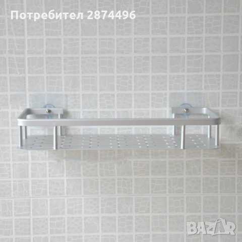 2501 Водоустойчива единична етажерка за банята - БЕЗ ПРОБИВАНЕ, снимка 4 - Други стоки за дома - 35762142