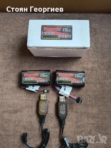 2 броя Батерия Roaring Top 2S 7.4V 3000mAh, снимка 2 - Оригинални батерии - 53583786