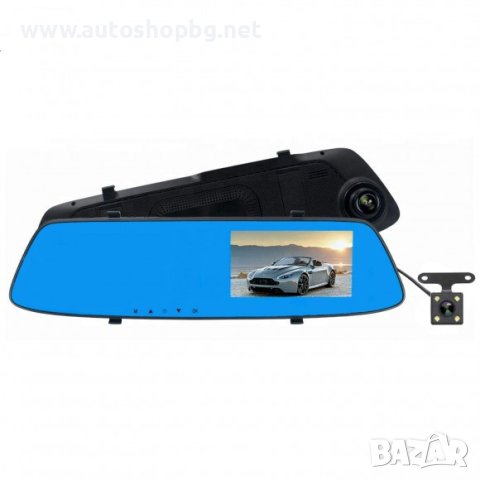 Видеорегистратор огледало+задна камера, FHD, G-Sensor