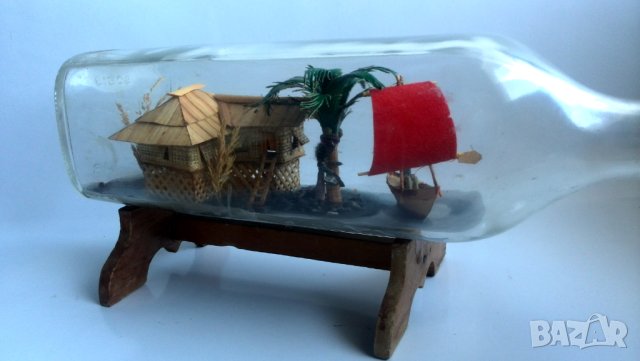 бутилки с диорама от 1970г, снимка 7 - Декорация за дома - 42672214