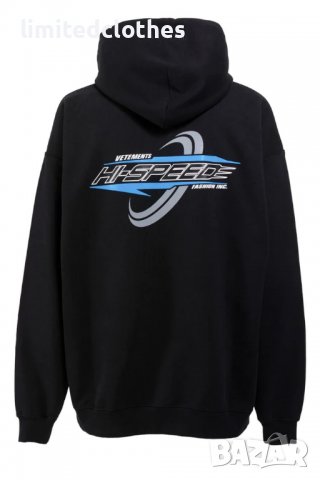VETEMENTS Hi-Speed Logo Print Oversized Мъжко / Дамско Горнище тип Суичър size XS и S, снимка 2 - Суичъри - 38777111