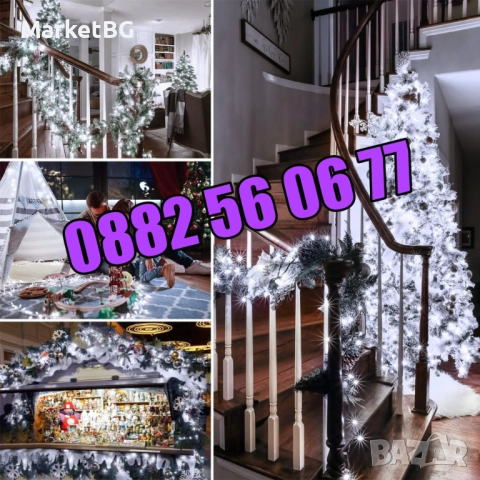 Коледни лампички 20 метра на макара, бяла светлина, водоустойчиви, снимка 3 - Декорация за дома - 52428393