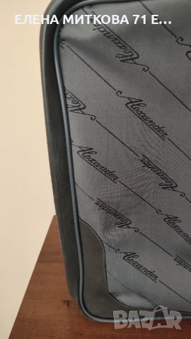 Немски куфар от старото производство-от плат и кожа, снимка 4 - Куфари - 51318254