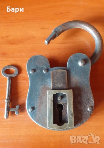 Рядък голям катинар от 1920-30година, снимка 2 - Други ценни предмети - 40806188