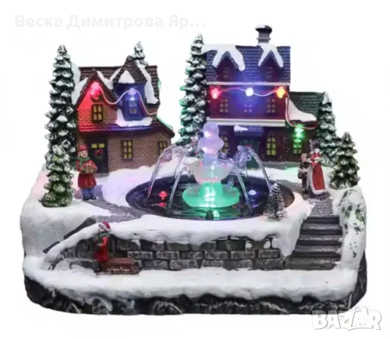 Коледна декорация със светлини и воден фонтан – зимна приказка за вашия дом, снимка 7 - Декорация за дома - 47706278