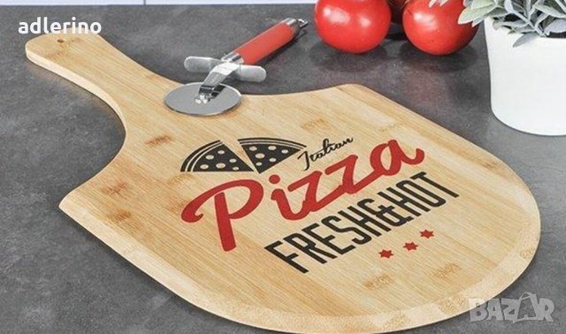 Бамбукова дъска за пица, сервирна подложка за пица, бамбуков поднос за пица и тестени печива и други