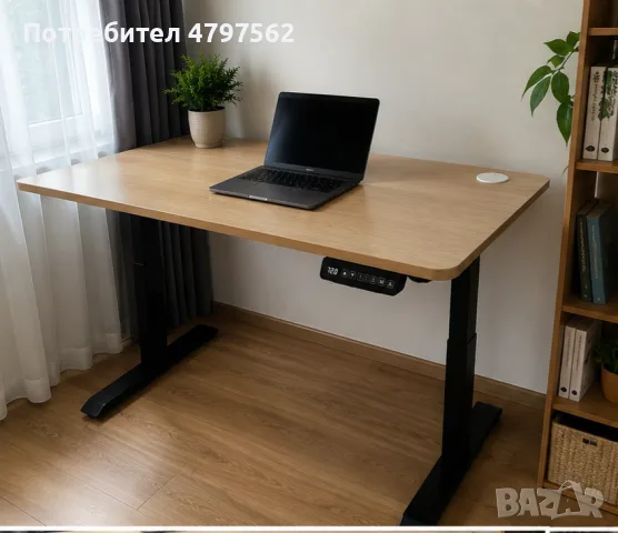 Електрическо регулируемо бюро ChairPro Ergo Desk Basic (118x68 см) – Като ново!, снимка 4 - Бюра - 55223122