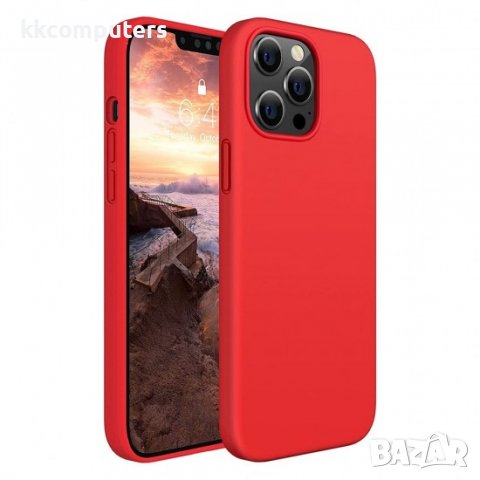 Силиконов кейс bSmart Silicone Soft Cover, За iPhone 14 (6.1), Червен, снимка 2 - Калъфи, кейсове - 39119807