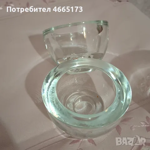 Сет Стъклени Свещници 3 броя , снимка 3 - Декорация за дома - 53035744