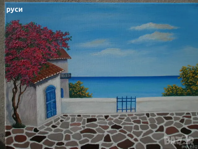 Гръцки пейзаж, снимка 6 - Картини - 47498966