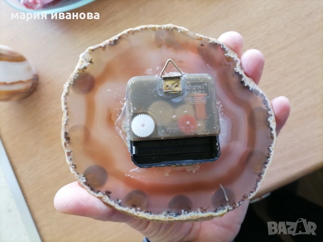 Стенен часовник с ахат плавен механизъм, снимка 6 - Други стоки за дома - 53217581