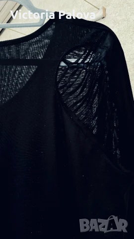Ефектна черна блуза LUNA LIMITED, снимка 6 - Корсети, бюстиета, топове - 50503307