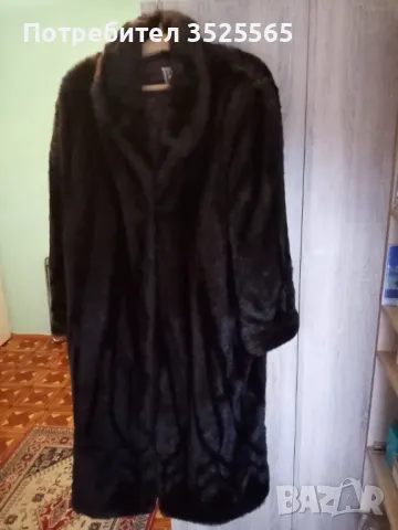 Дамско кожено дълго палто, снимка 1