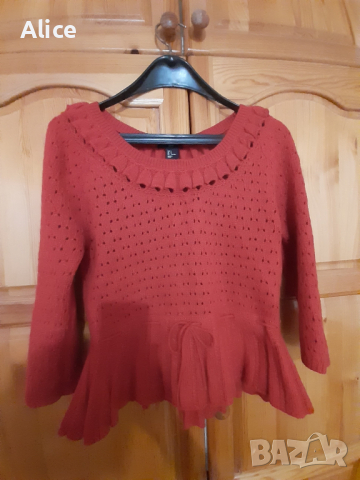 Плетена блуза на Н&М, размер S, снимка 6 - Блузи с дълъг ръкав и пуловери - 36376052