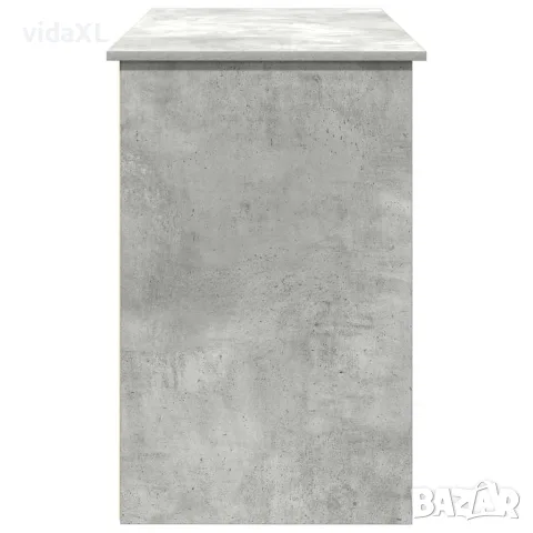 vidaXL Бюро, бетонно сиво, 102x50x75 см, инженерно дърво, снимка 6 - Бюра - 56148274