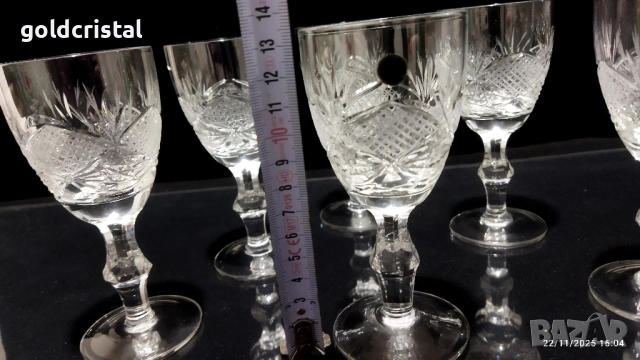 кристални чаши за ракия , снимка 3 - Антикварни и старинни предмети - 52506714