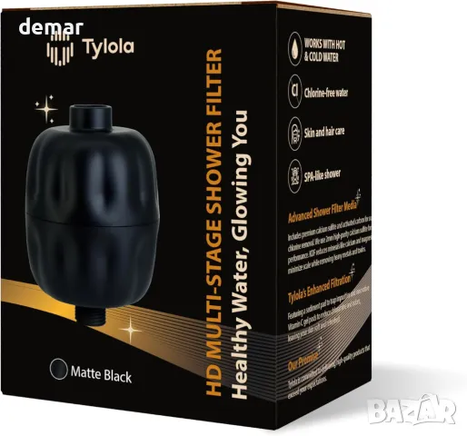 Tylola душ филтър за твърда вода и котлен камък - намалява хлора, химикалите и миризмите, снимка 6 - Други стоки за дома - 50401500