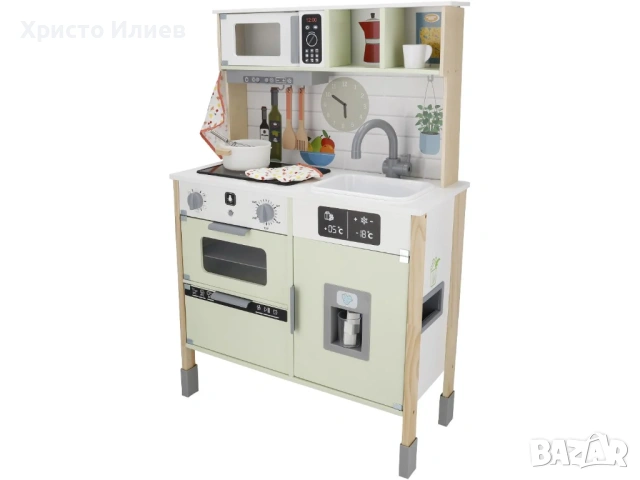 Детска Дървена Кухня Малкия Готвач Звуци Светлини Аксесоари, снимка 3 - Играчки за стая - 53793275