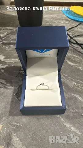 Златен пръстен с брилянт 14к / 1.22 гр.