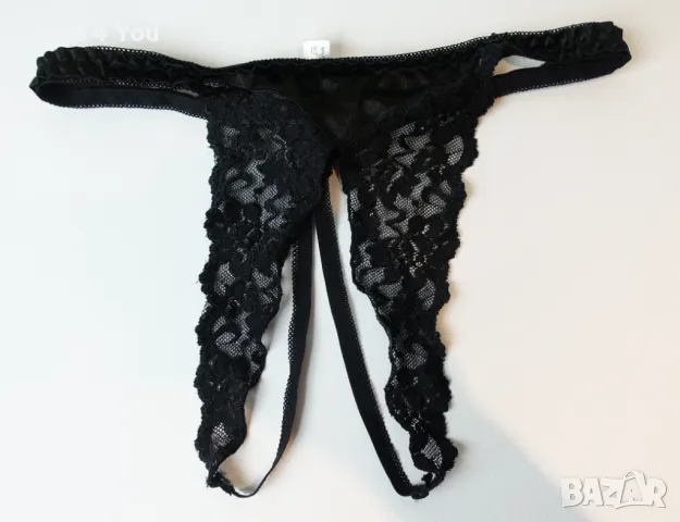 Magic X черно еротично бельо с отворено дъно, снимка 1