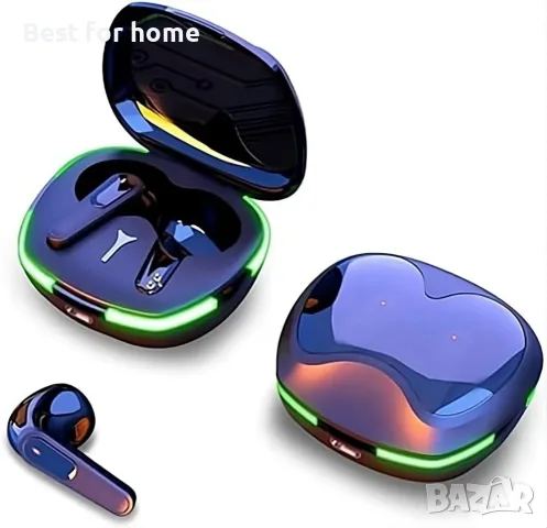 Pro60 TWS безжични слушалки с LED дихателна светлина - Геймърски слушалки с ниска латентност