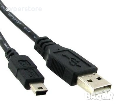 Кабел USB 2.0 към Mini USB 5пина  Digital ONe SP00029 _1.5 m с ферит MIni USB to USB M/M  