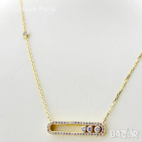 MESSIKA колие с мойсанити, снимка 2 - Колиета, медальони, синджири - 50075966