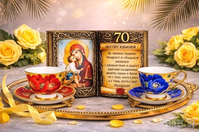 Оригинален подарък за 70 годишнина на жена или мъж