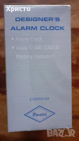 часовник настолен със секундарник и аларма REEKO антикварна рядкост, снимка 6 - Други - 16922780