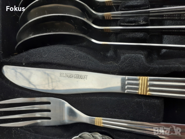 Луксозен комплект прибори Solingen Germany 71 части в куфар, снимка 3 - Антикварни и старинни предмети - 53726550