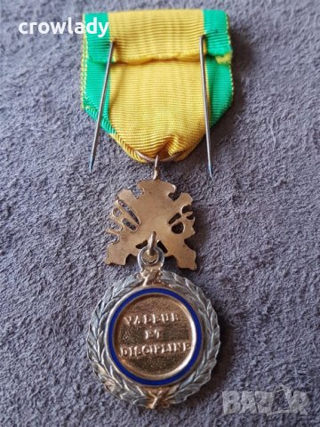 Френски сребърен с позлата военен орден медал 1870 , снимка 6 - Антикварни и старинни предмети - 41344277