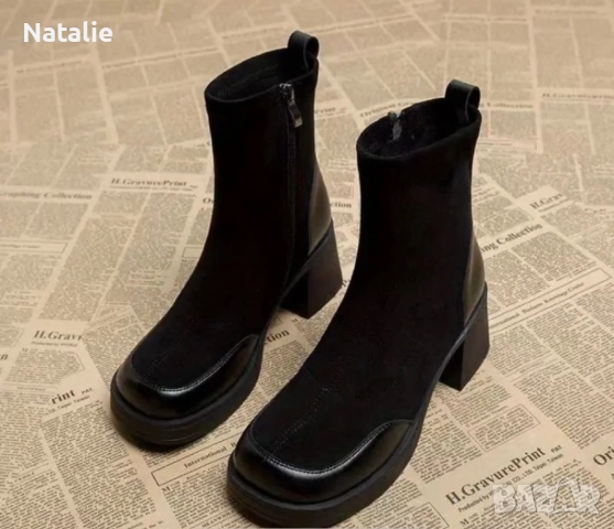 Боти с дебел ток, снимка 1