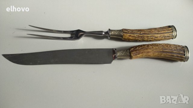 Комплект нож и вилица Hubertus Solingen, снимка 1 - Антикварни и старинни предмети - 39527611
