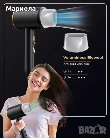 Мощен Сешоар 2400W / 60000 RPM / Компактен Сешоар, снимка 4 - Сешоари - 49794195