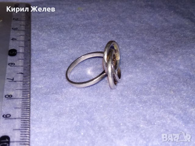 СТАР АЖУРЕН ДИЗАЙНЕРСКИ СРЕБЪРЕН ВИНТИДЖ ПРЪСТЕН ВИСОКА ПРОБА СРЕБРО 35244, снимка 11 - Пръстени - 39470795