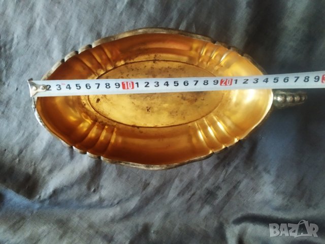 стара посребрена купа,фруктиера арт деко, снимка 4 - Антикварни и старинни предмети - 34250873