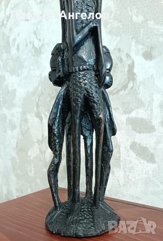 Автентична Африканска статуетка, дърворезба"Уджамаа" , снимка 7 - Антикварни и старинни предмети - 53701339