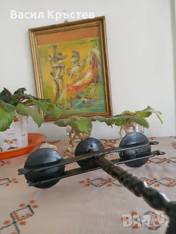 Свещници ковано желязо и др. - 9 бр., - Метална стойка за вино, - за Картина, икона, снимка 8 - Декорация за дома - 49355842