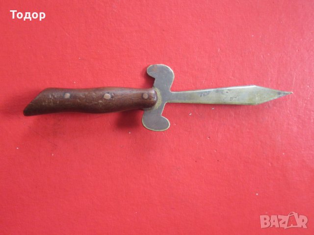 Старинен бронзов нож за писма , снимка 2 - Ножове - 35753600