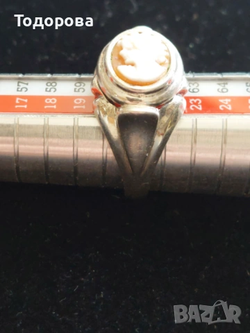 Масивен поръчков сребърен пръстен с камея, снимка 7 - Пръстени - 53863612