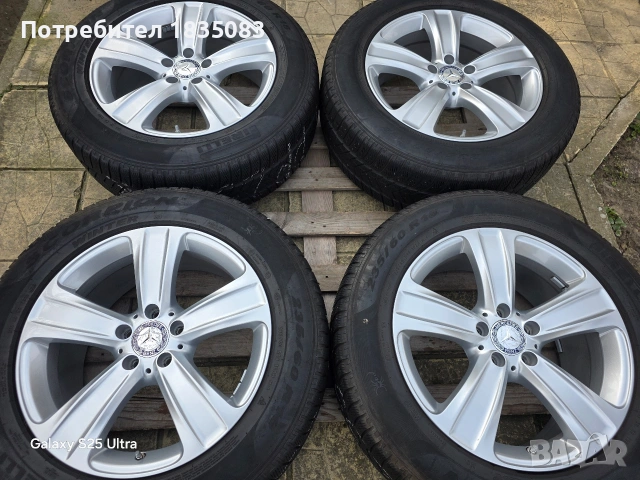 Лети джанти 18ки 5х112 Mercedes + зимни гуми 235/60/18 Pirelli, снимка 2 - Гуми и джанти - 53757941