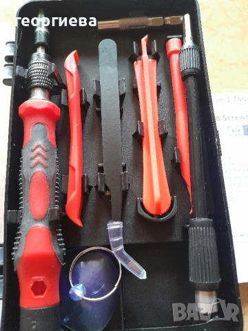 комплект инструменти и битове за ремонт на телефони и фина механика, снимка 4 - Други инструменти - 51027116